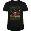 Reindeer Lovers Santa Hat Ugly Christmas T-Shirt