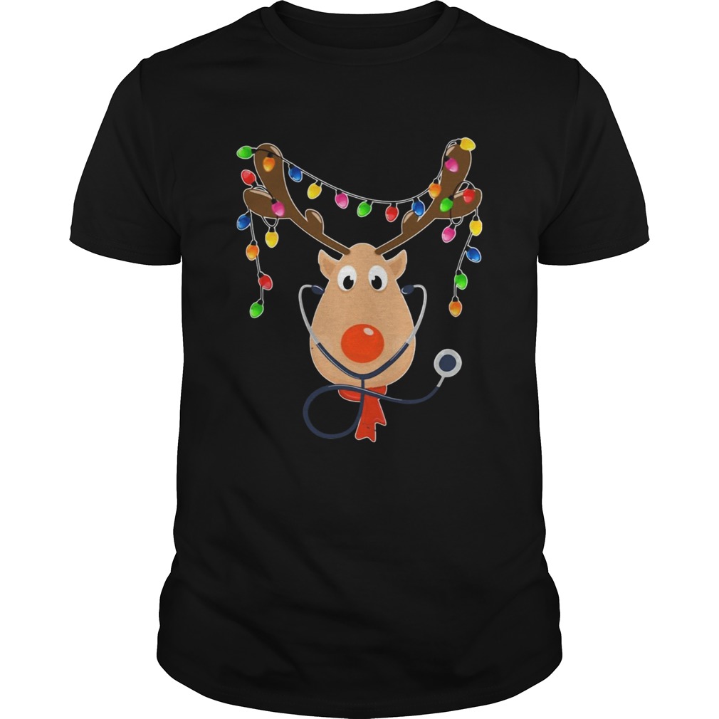 Reindeer Nurse With Stethoscope Christmas shirt Reindeer Nurse With Stethoscope Christmas shirt