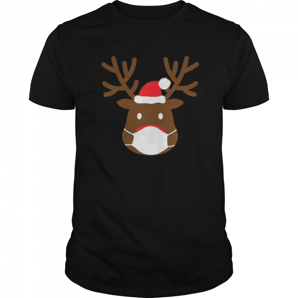 Reindeer With Face Mask Christmas 2020 Family Pajamas Xmas shirt Reindeer With Face Mask Christmas 2020 Family Pajamas Xmas shirt
