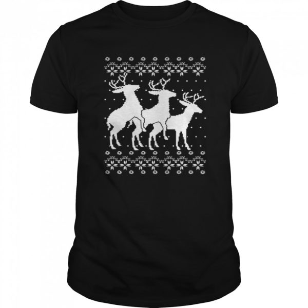 Rentier Ugly Christmas Weihnachten Lustig Geschenk Langarmshirt shirt