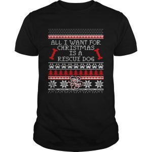 Rescue Dog Christmas shirt