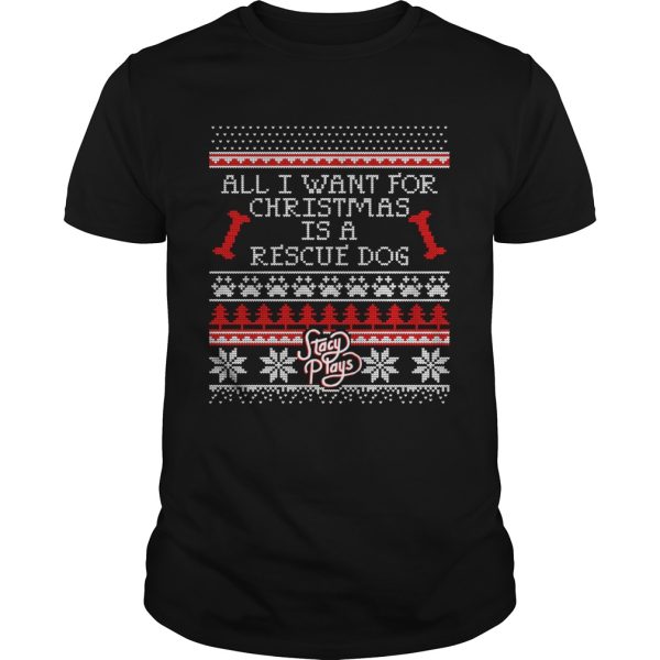 Rescue Dog Christmas shirt