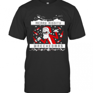 Rick And Morty Merry Swiftmas Merry Riggity Wrecked Xmas Ugly Christmas