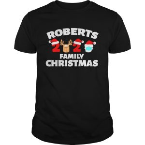 Roberts Family Christmas 2020 Matching Family Name Novelty shirt
