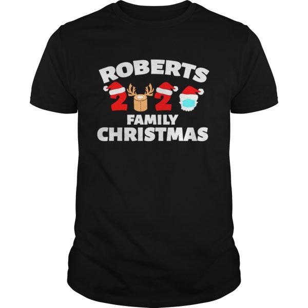 Roberts Family Christmas 2020 Matching Family Name Novelty shirt
