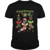 Rottweiler Dog Tree Christmas Lights Rottweiler Ugly Sweater T-Shirt