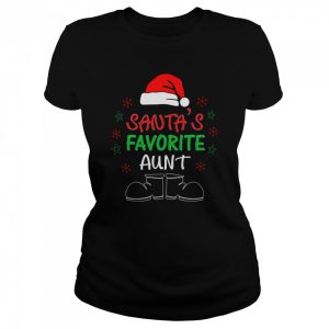 Santa’s Favorite Aunt 2022 Family Christmas T-Shirt