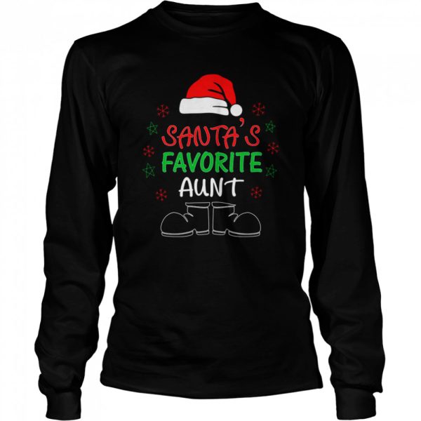 Santa’s Favorite Aunt 2022 Family Christmas T-Shirt