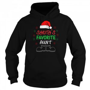 Santa's Favorite Aunt 2022 Family Christmas T Shirt 5