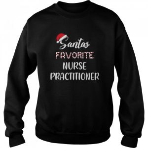 Santa's Favorite Nurse Practitioner Christmas Shirt 4