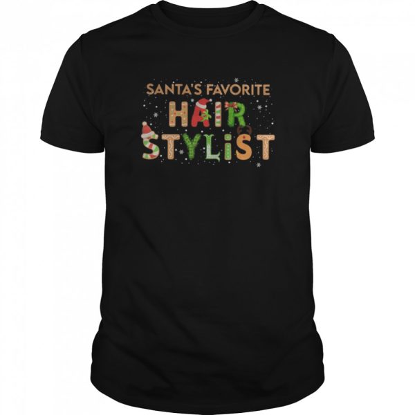 Santa’s favorite hair stylist merry christmas shirt