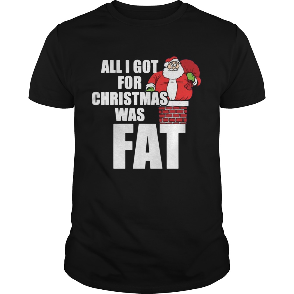 Santa All I Got For Christmas Was Fat shirt Santa All I Got For Christmas Was Fat shirt