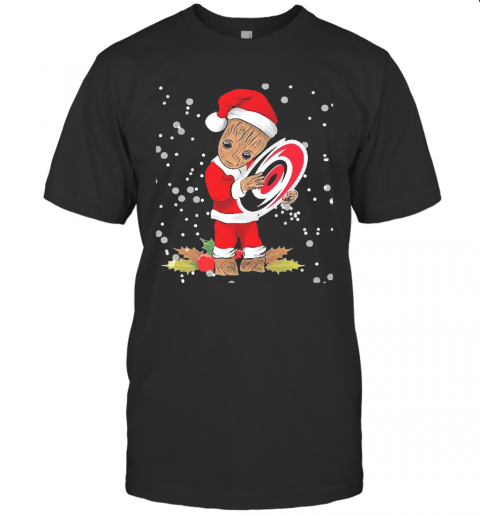 Santa Baby Groot Hug Carolina Hurricanes Christmas T-Shirt Santa Baby Groot Hug Carolina Hurricanes Christmas T-Shirt