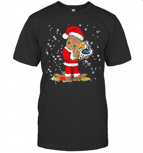 Santa Baby Groot Hug Jacksonville Jaguars Christmas T-Shirt Santa Baby Groot Hug Jacksonville Jaguars Christmas T-Shirt