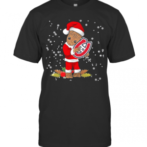 Santa Baby Groot Hug Montreal Canadiens Christmas T-Shirt