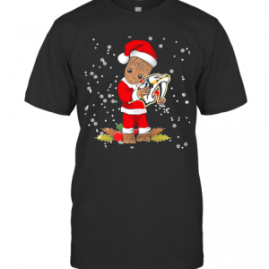 Santa Baby Groot Hug Nashville Predators Christmas T-Shirt