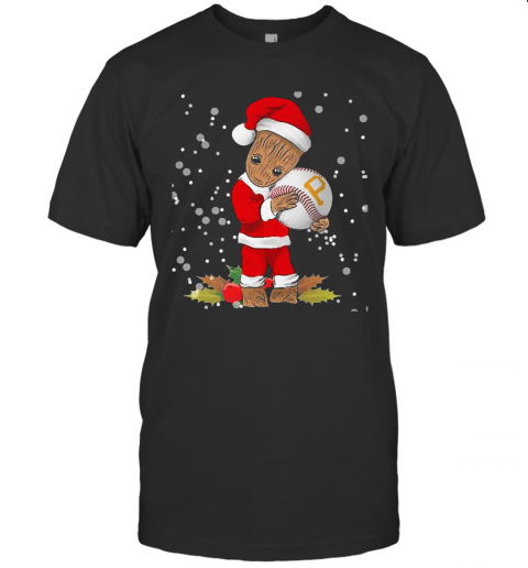 Santa Baby Groot Hug Pittsburgh Pirates Christmas T-Shirt Santa Baby Groot Hug Pittsburgh Pirates Christmas T-Shirt