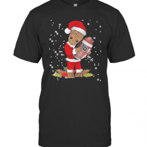 Santa Baby Groot Hug Tennessee Titans Christmas T-Shirt