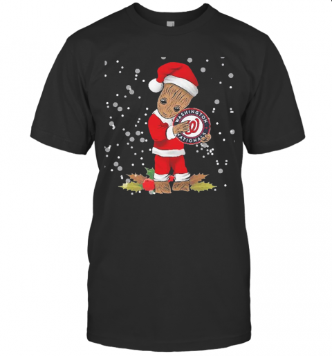 Santa Baby Groot Hug Washington Nationals Christmas T-Shirt Santa Baby Groot Hug Washington Nationals Christmas T-Shirt
