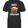 Santa Baby Yoda Merry Christmas T-Shirt