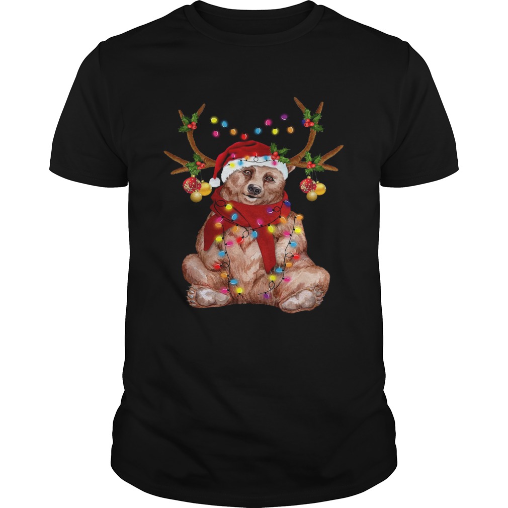 Santa Bear Reindeer Light Christmas shirt Santa Bear Reindeer Light Christmas shirt