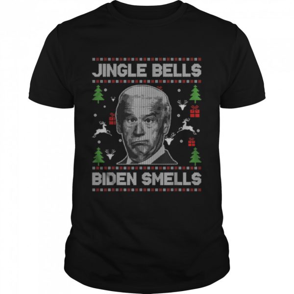 Santa Biden Jingle Bells Biden Smells Ugly Christmas Sweater T-Shirt