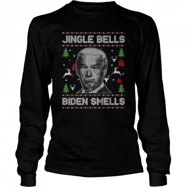 Santa Biden Jingle Bells Biden Smells Ugly Christmas Sweater T-Shirt