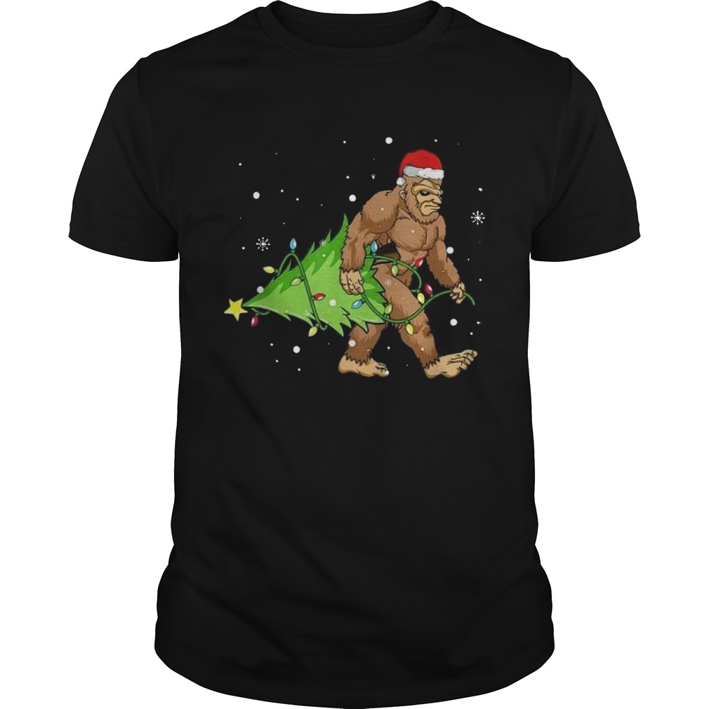 Santa Bigfoot Merry Christmas Tree shirt Santa Bigfoot Merry Christmas Tree shirt