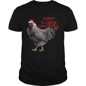 Santa Chicken Merry Cluckin Christmas shirt