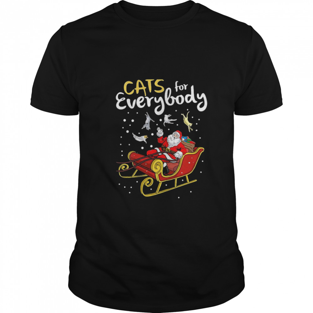Santa Claus Cats For Everyone Merry Christmas shirt Santa Claus Cats For Everyone Merry Christmas shirt