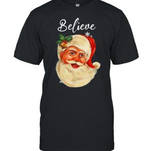 Santa Claus Face Believe Christmas Sweatshirt