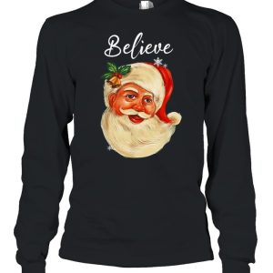 Santa Claus Face Believe Christmas Sweatshirt 3