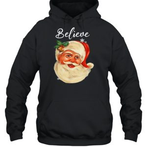 Santa Claus Face Believe Christmas shirt 5