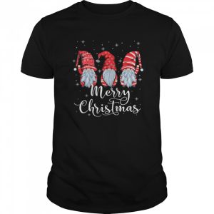 Santa Claus Garden Gnome In Red Costume Merry Christmas shirt