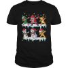 Santa Claus Gingerbread Elf Reindeer Snowman Penguin Dabbing Merry Christmas shirt