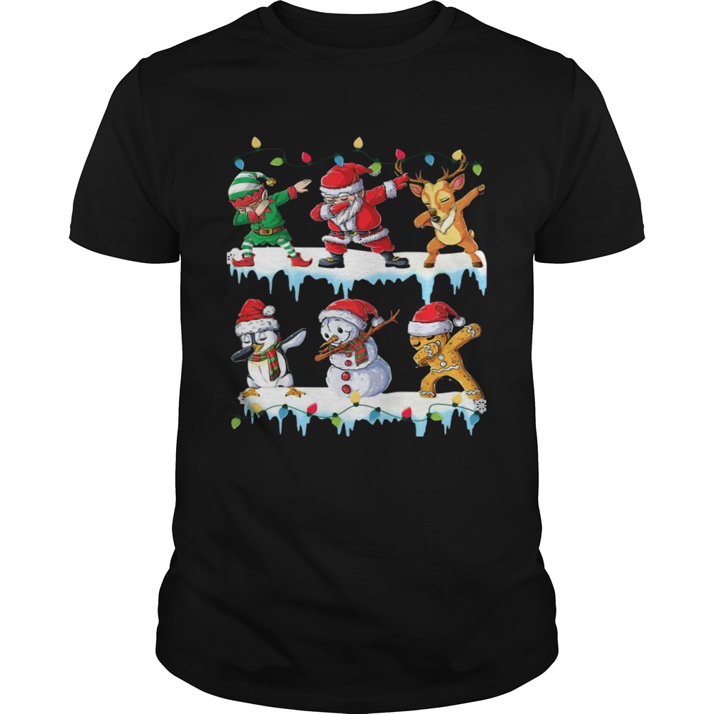 Santa Claus Gingerbread Elf Reindeer Snowman Penguin Dabbing Merry Christmas shirt Santa Claus Gingerbread Elf Reindeer Snowman Penguin Dabbing Merry Christmas shirt