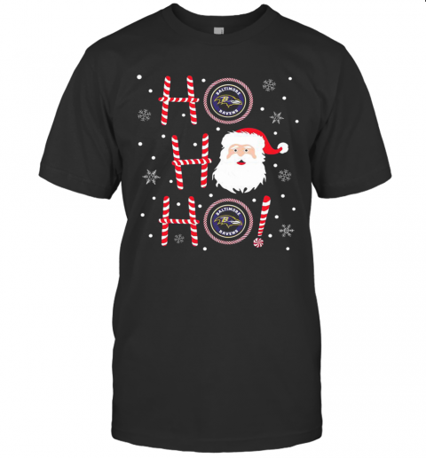 Santa Claus Ho Ho Ho Baltimore Ravens Christmas T-Shirt Santa Claus Ho Ho Ho Baltimore Ravens Christmas T-Shirt
