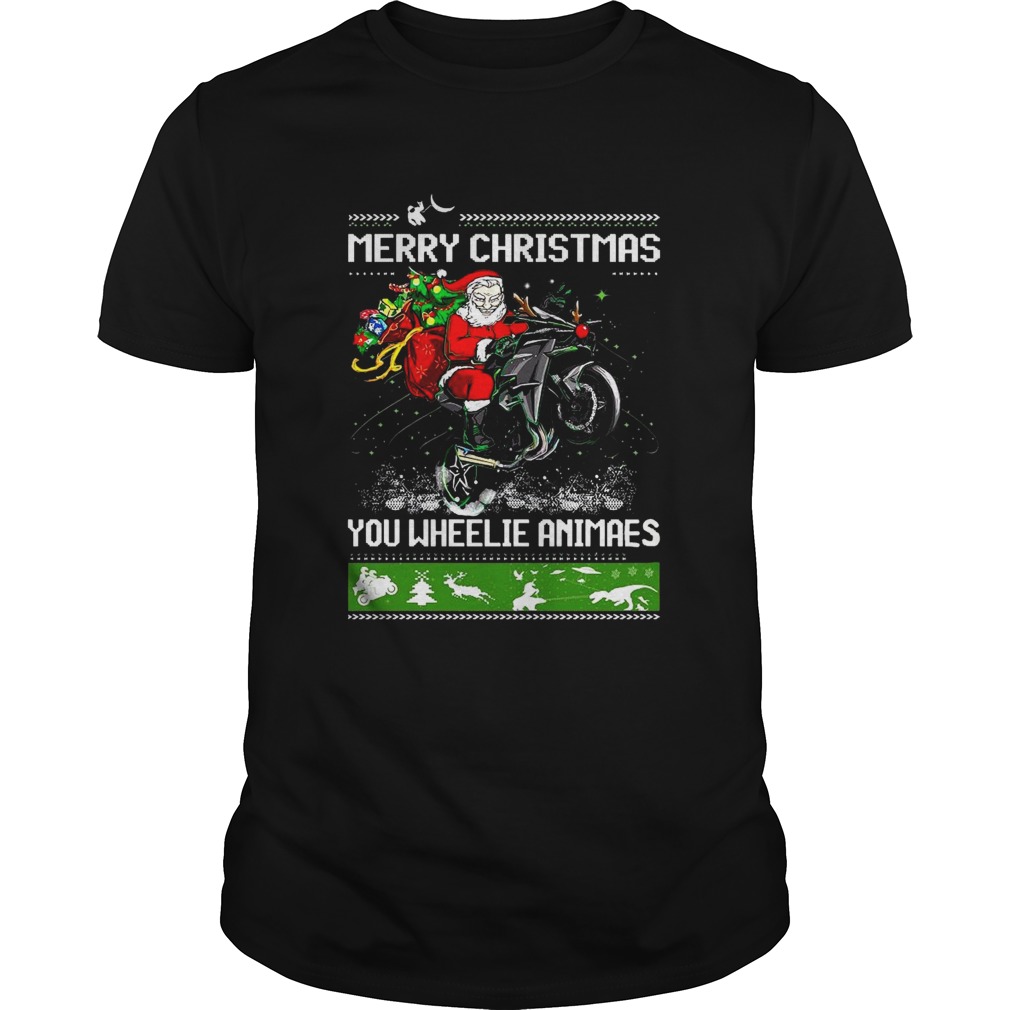 Santa Claus Motorcycle Merry Christmas You Wheelie Animals shirt Santa Claus Motorcycle Merry Christmas You Wheelie Animals shirt