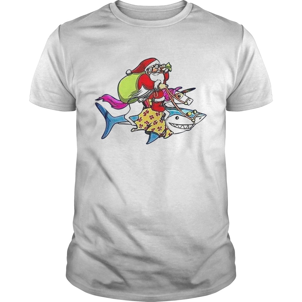 Santa Claus Riding A Unicorn And A Shark Christmas Gift shirt Santa Claus Riding A Unicorn And A Shark Christmas Gift shirt