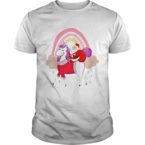 Santa Claus Riding A Unicorn Christmas shirt