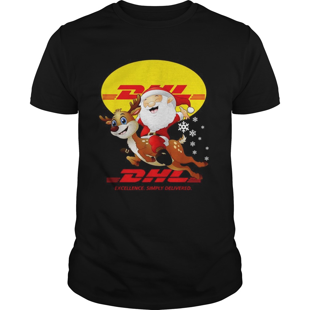 Santa Claus Riding Reindeer DHL Excellence Simply Delivered shirt Santa Claus Riding Reindeer DHL Excellence Simply Delivered shirt