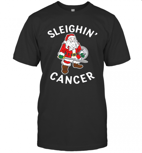Santa Claus Sleighin' Cancer T-Shirt Santa Claus Sleighin' Cancer T-Shirt