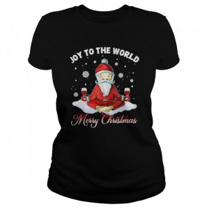 Santa Claus Yoga Joy to the world Merry Christmas shirt