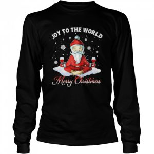 Santa Claus Yoga Joy to the world Merry Christmas shirt 3