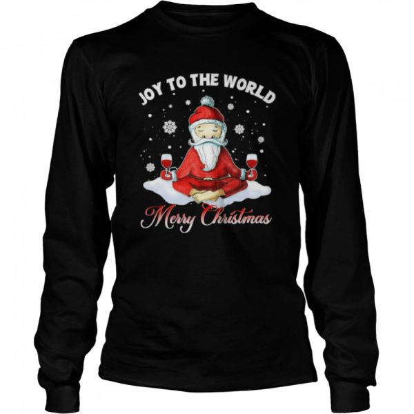 Santa Claus Yoga Joy to the world Merry Christmas shirt