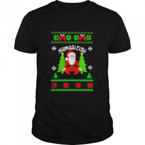 Santa Claus Yoga Namasleigh Ugly Christmas shirt