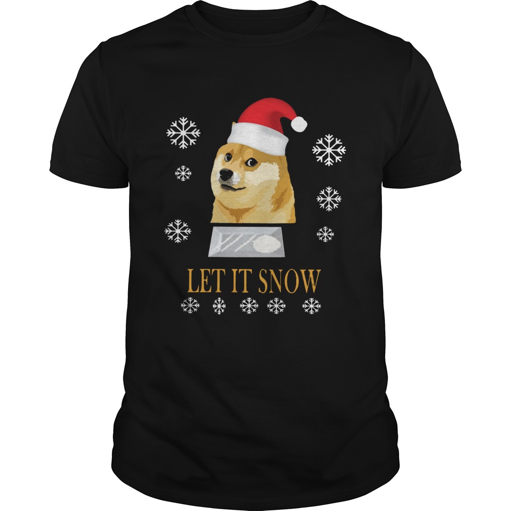 Santa Doge Let It Snow Christmas shirt Santa Doge Let It Snow Christmas shirt