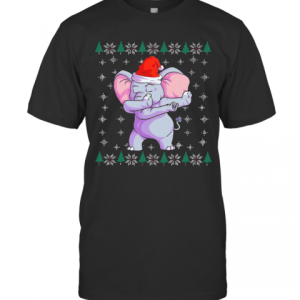 Santa Elephant Dabbing Uglychristmas T-Shirt