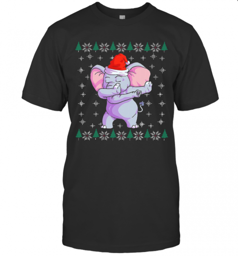 Santa Elephant Dabbing Uglychristmas T-Shirt Santa Elephant Dabbing Uglychristmas T-Shirt