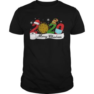 Santa Elf Hat Xmas Quarantine Coronavirus Toilet paper Merry Christmas 2020 shirt